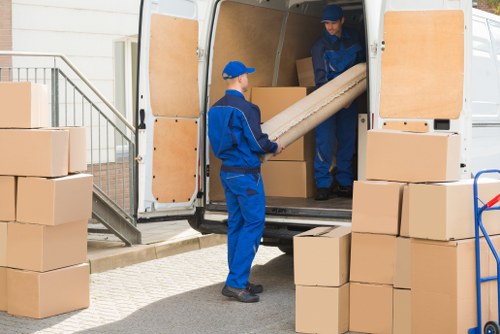 Flat removals team planning a move in Pimlico street