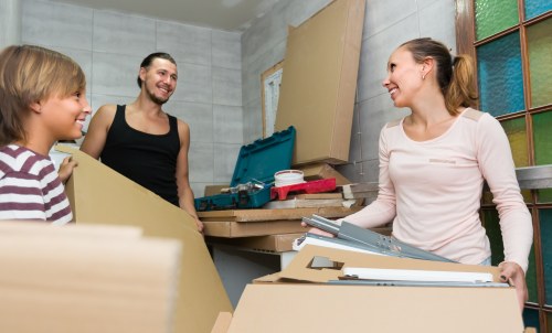 Office removals team working in a Pimlico commercial property