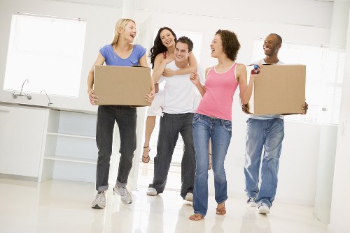 Man and van moving support in Pimlico with boxes and furniture