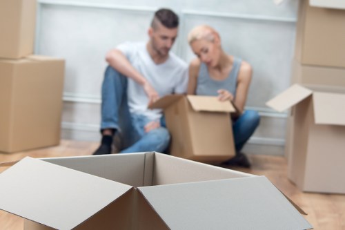 Helping carry boxes during a Pimlico flat move