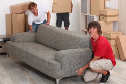 Office furniture dismantling during a Pimlico move