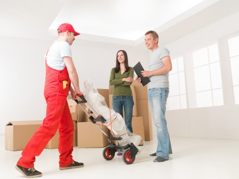 Boxes and packing materials prepared for removal services in Pimlico