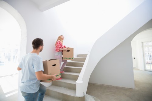 Office relocation scene for removals in Pimlico
