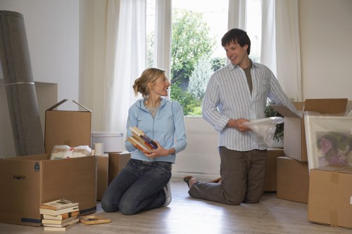 Professional movers carrying furniture during a Pimlico relocation